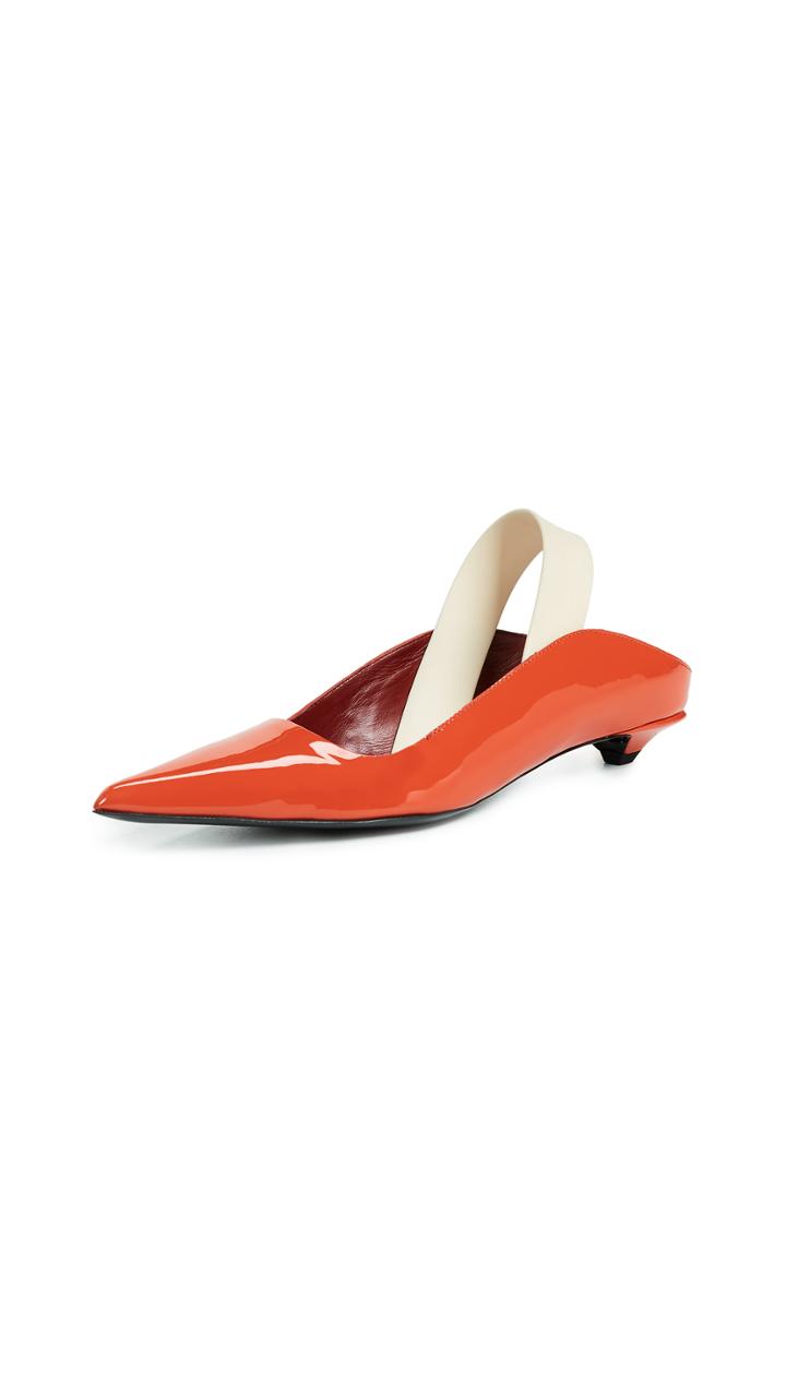 Proenza Schouler Rubber Strap Kitten Heel Flats