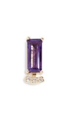 Paige Novick 18k Gold Large Open Hoop Earrings With Gemstone Details