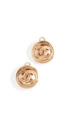 What Goes Around Comes Around Chanel Gold Cc In Round Ear Small