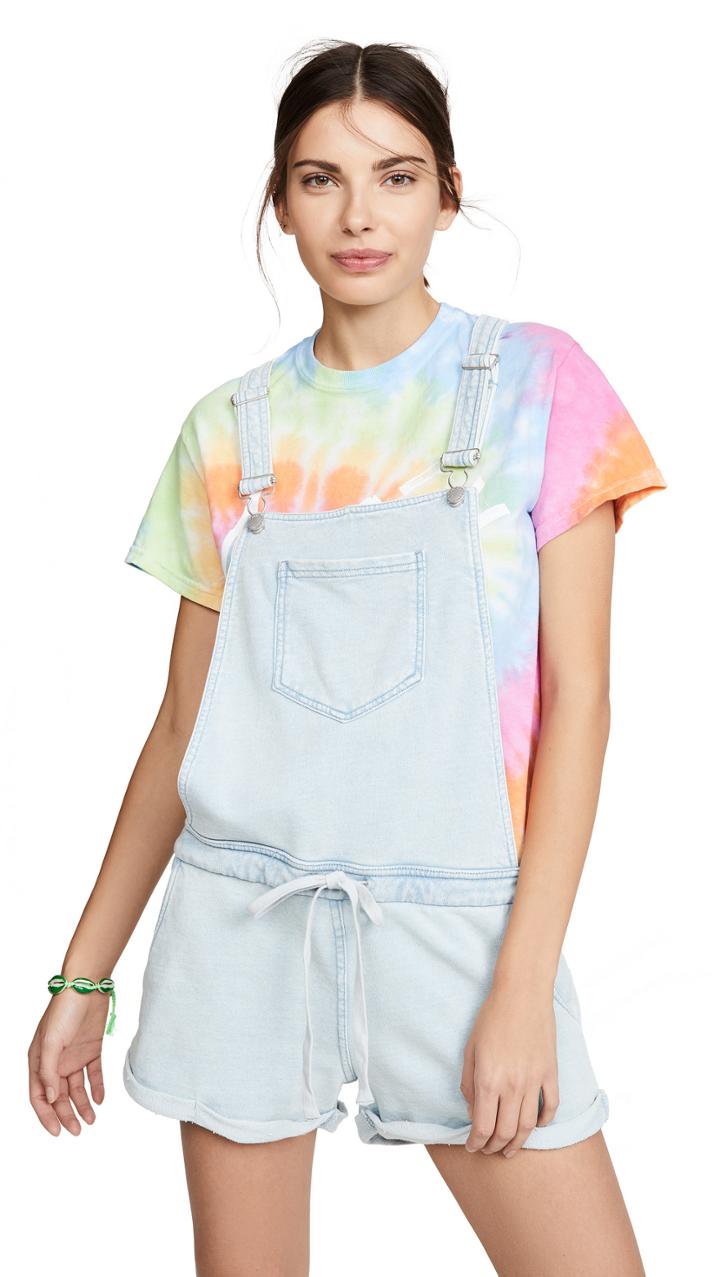 Z Supply Knit Denim Shortalls
