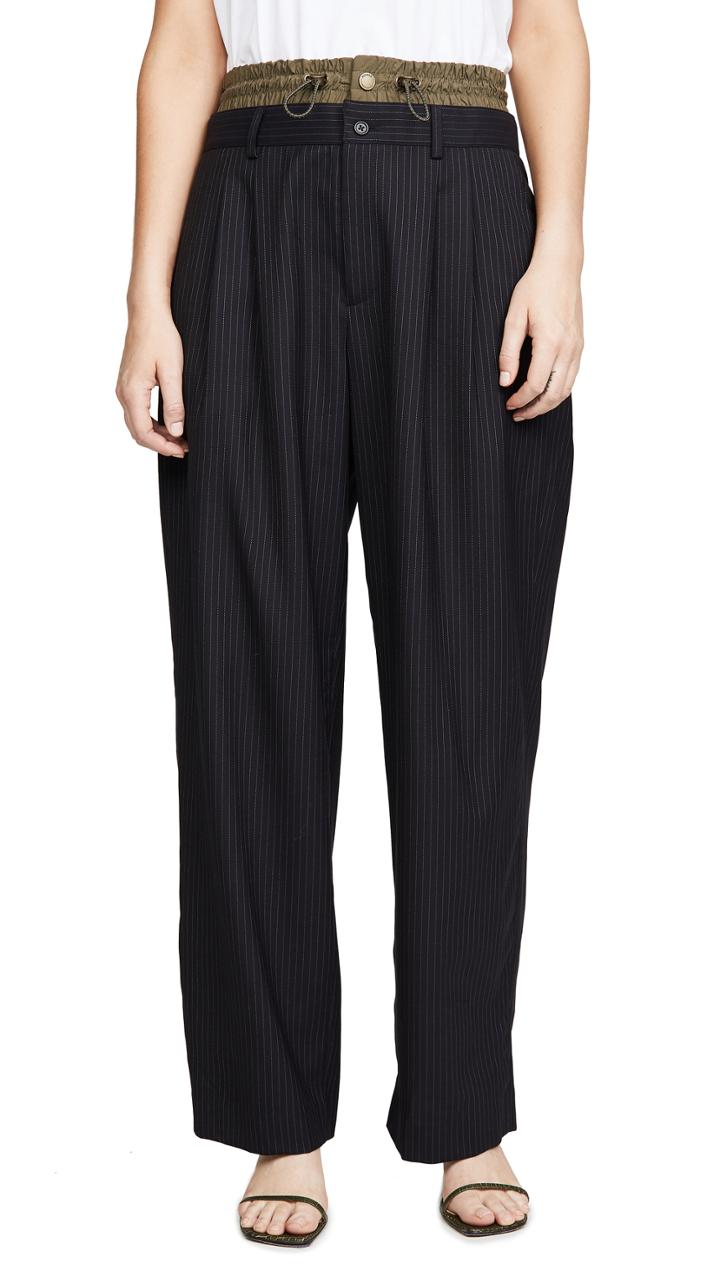 Monse Pinstripe Pleated Trousers