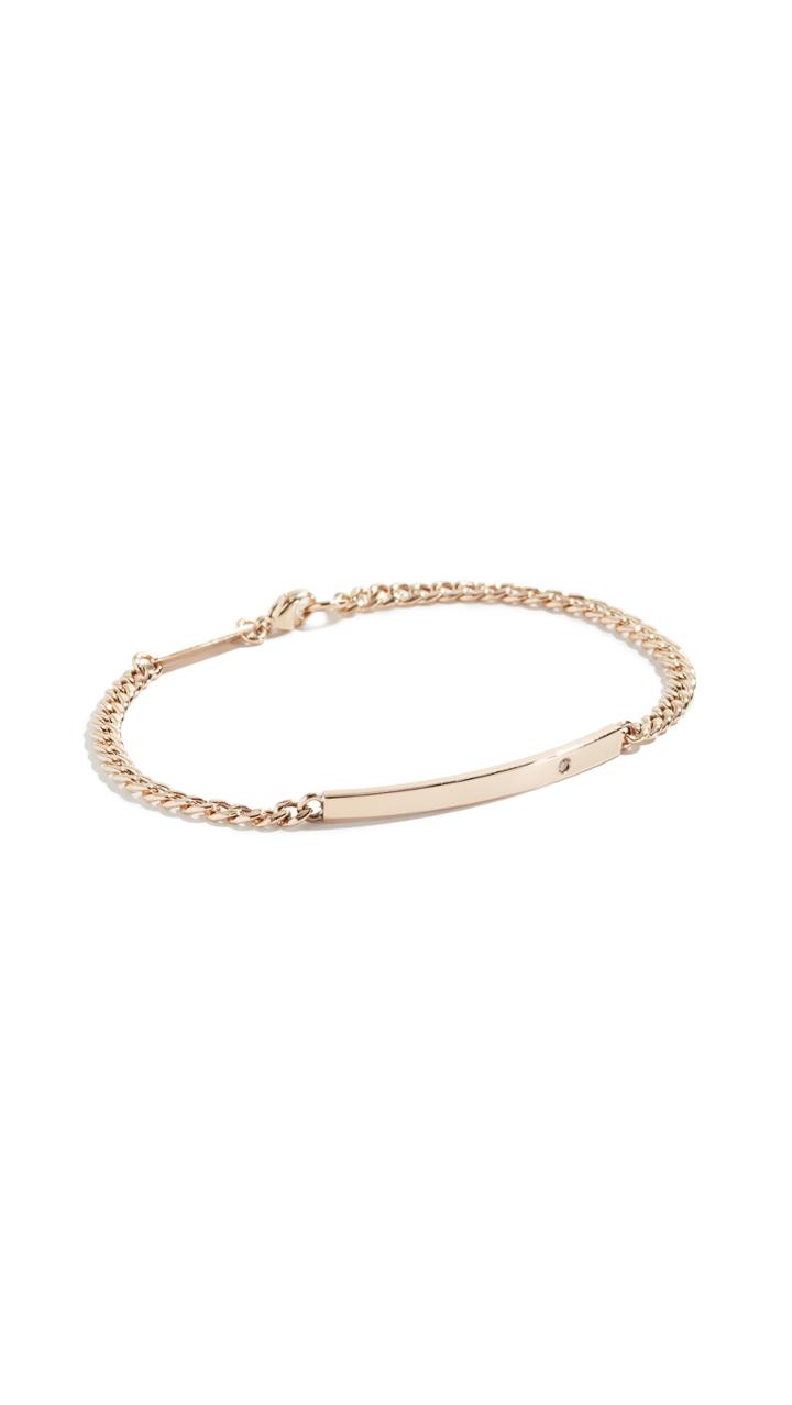 Zoe Chicco 14k Small Hollow Curb Chain Id Bracelet