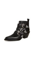 R13 Three Buckle Ankle Boots