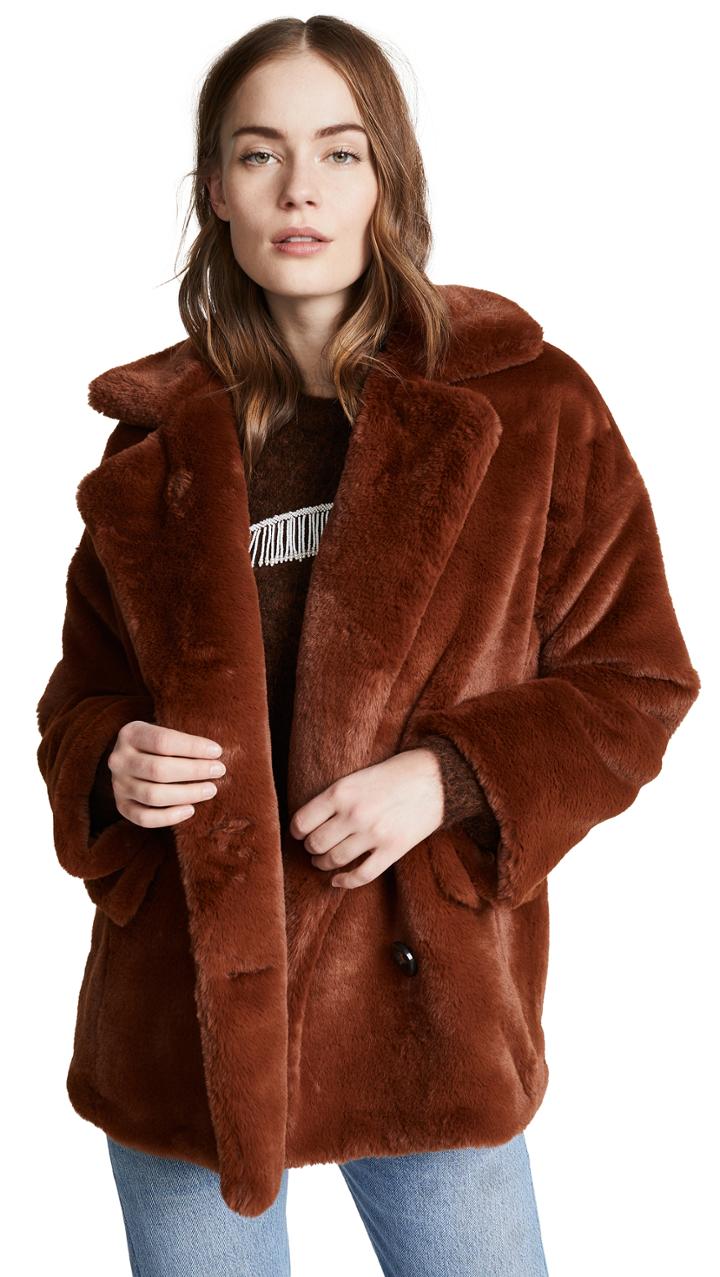 Free People Kate Faux Fur Coat