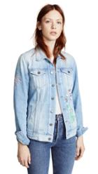 Mira Mikati Candy Bead Parrot Denim Jacket