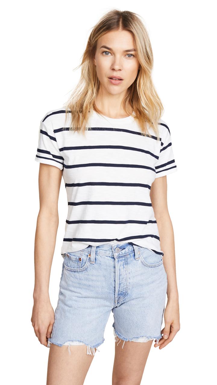 Madewell Whisper Stripe Crew Neck Tee