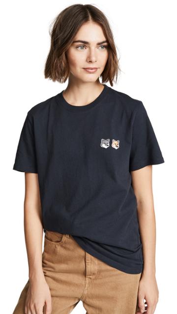 Maison Kitsune Double Fox Patch Tee
