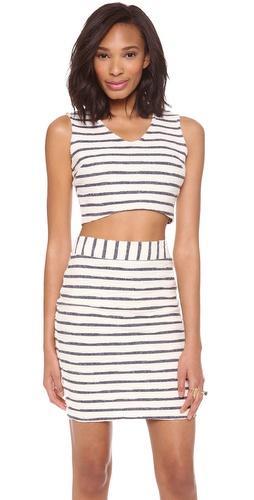 Joa Striped Crop Top