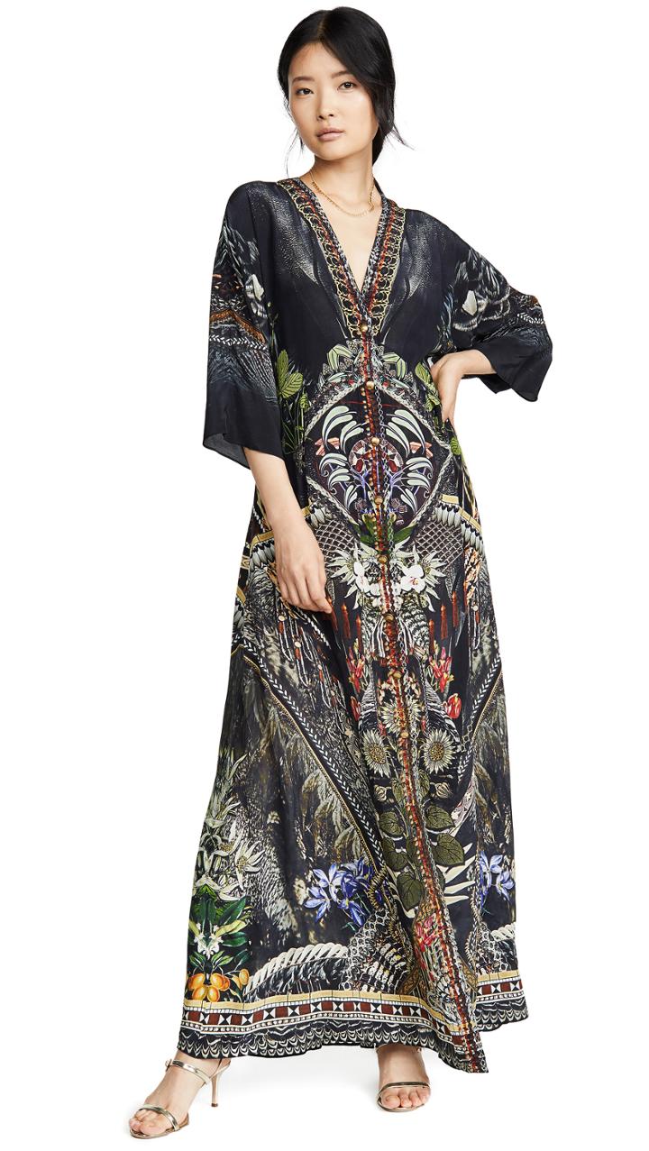 Camilla Button Dress With Square Sleeve