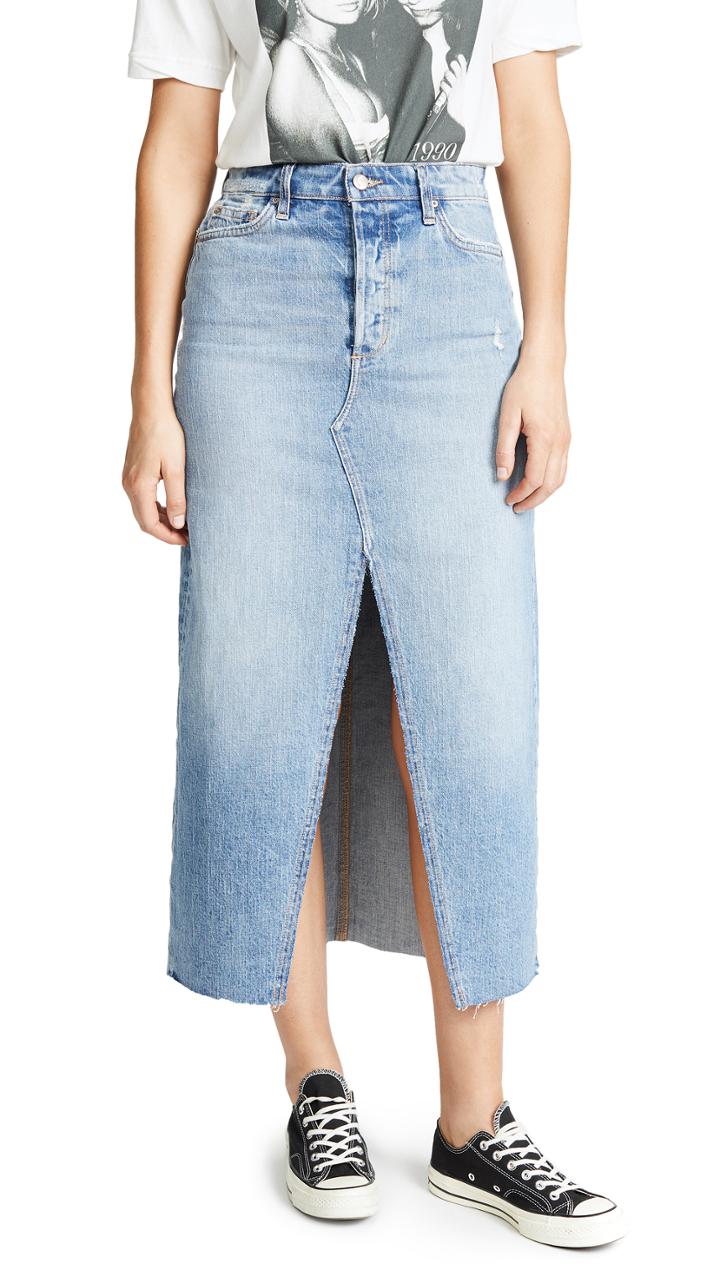 Joe S Jeans Elliza Long Denim Skirt