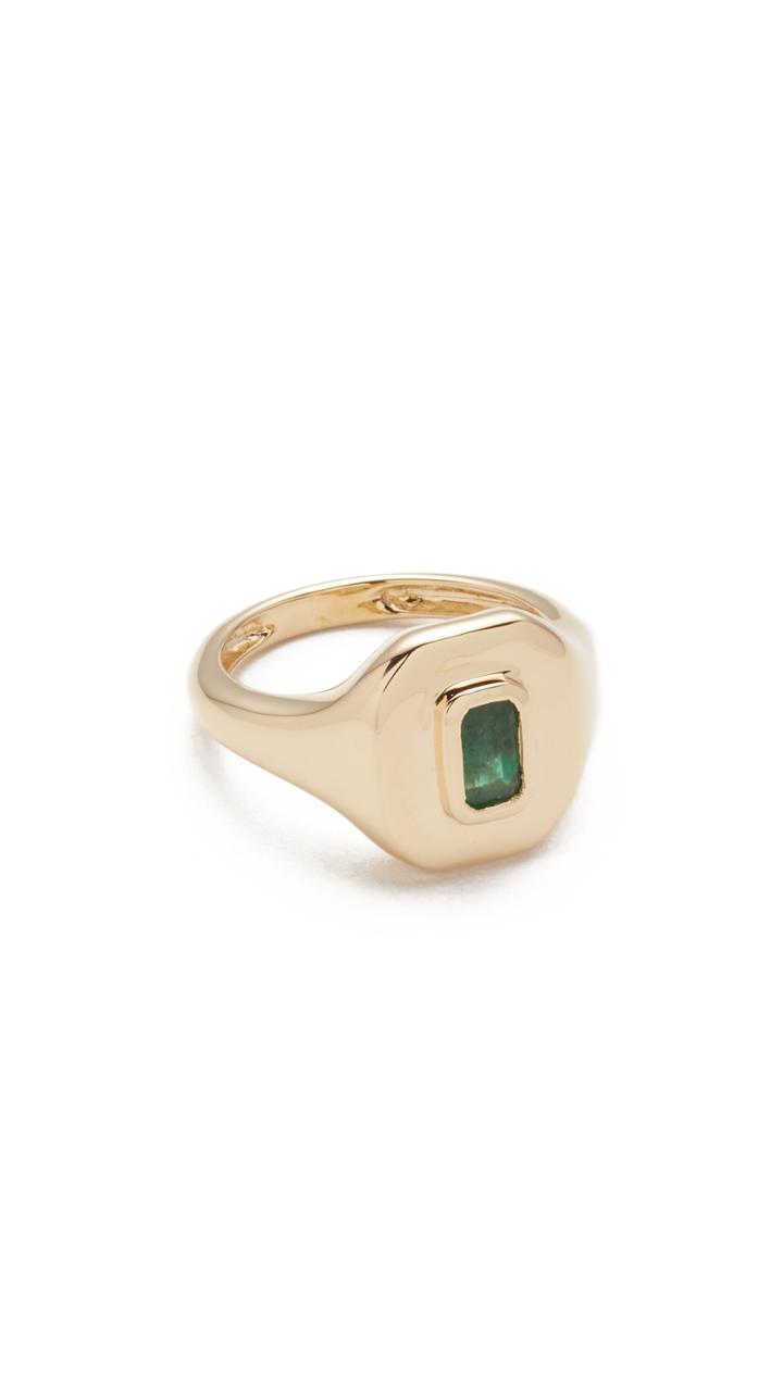 Shay 18k Gold Baguette Essential Pinky Ring