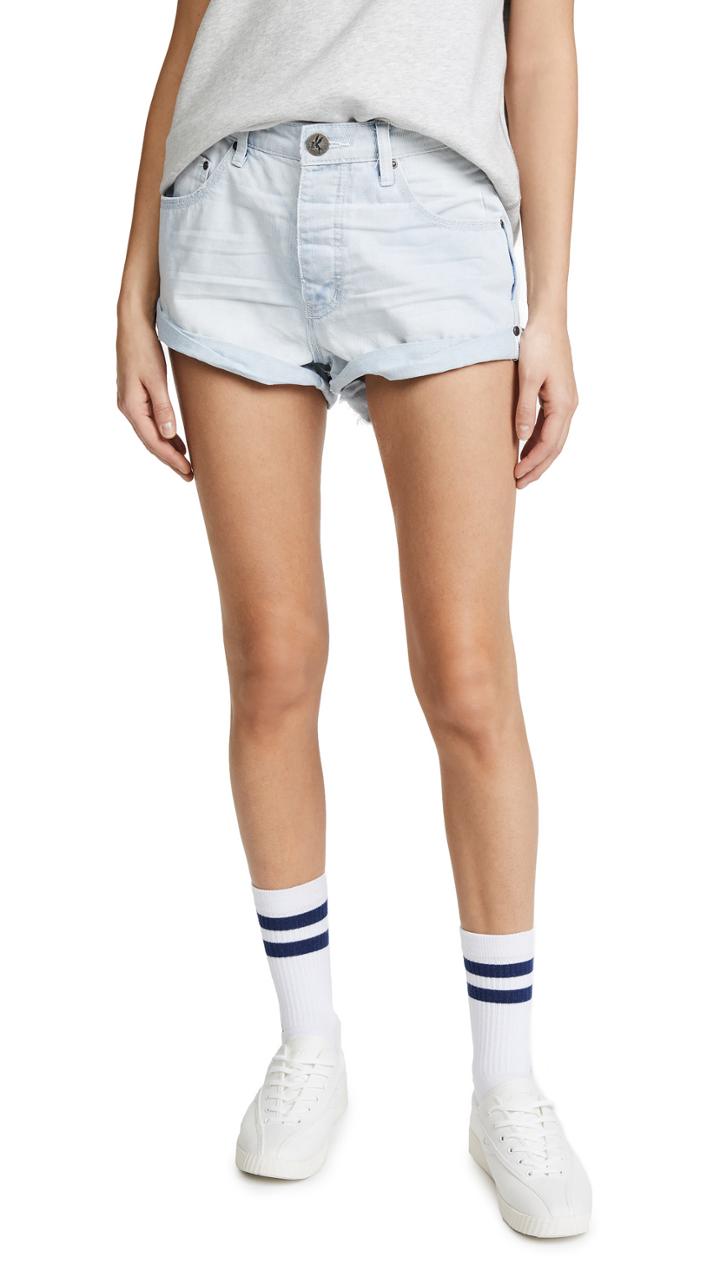 One Teaspoon Mid Waist Bandits Shorts