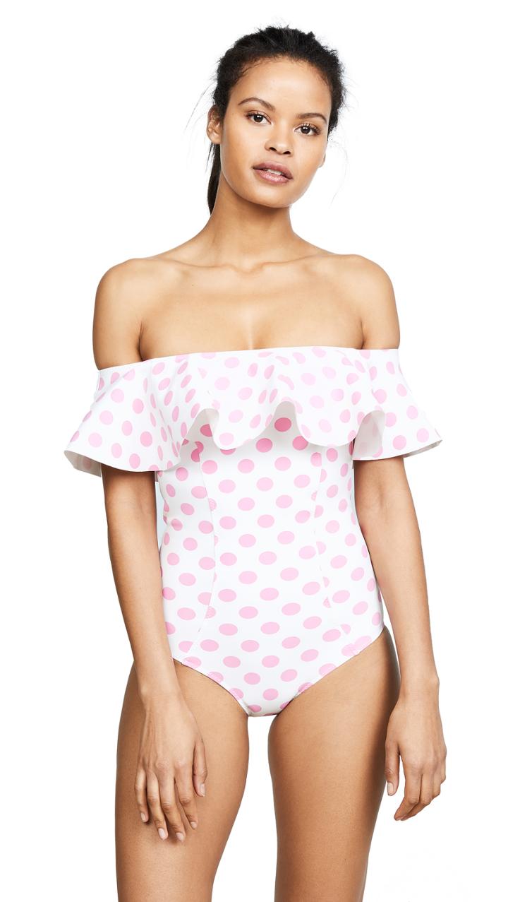 Lisa Marie Fernandez Mira Flounce Bonded Maillot