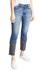 Ei8htdreams Straight Leg Jeans With Plaid Cuffs