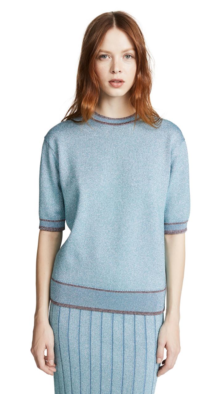Marc Jacobs Metallic Crew Neck Sweater