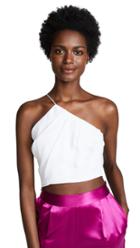 Cushnie One Shoulder Sleeveless Crop Top