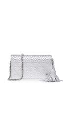 Tory Burch Fleming Metallic Flat Wallet Crossbody Bag