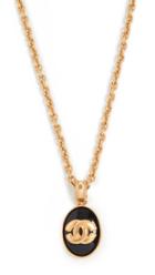 What Goes Around Comes Around Chanel Black And Gold Necklace