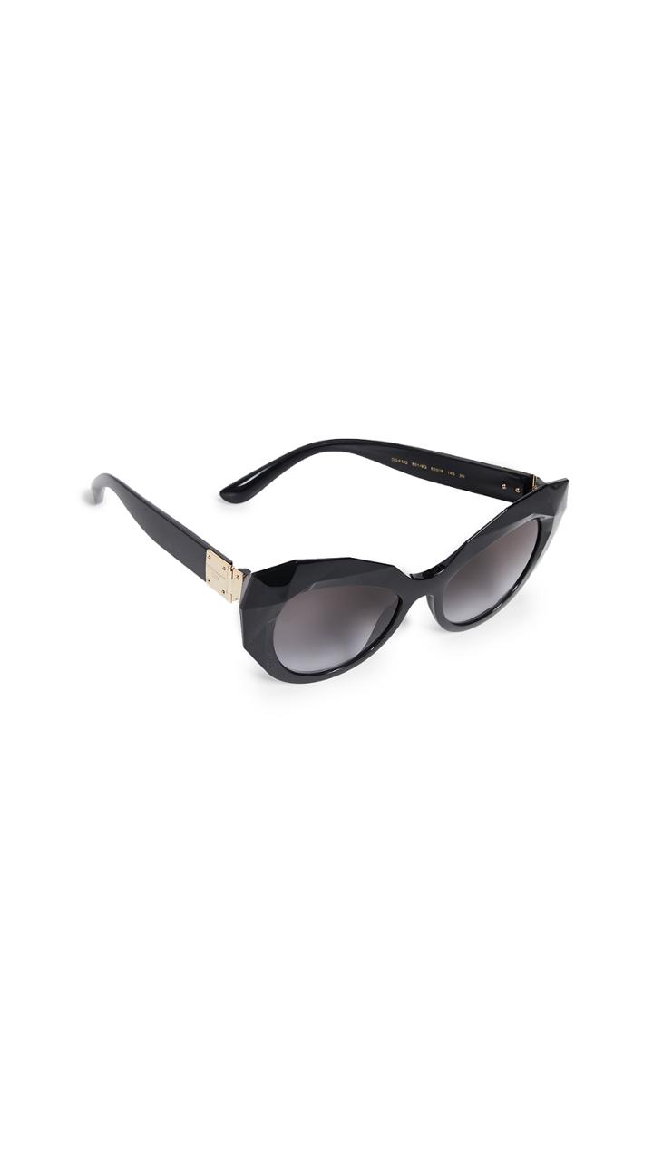Dolce Gabbana Geometric Oversized Cat Eye Sunglasses