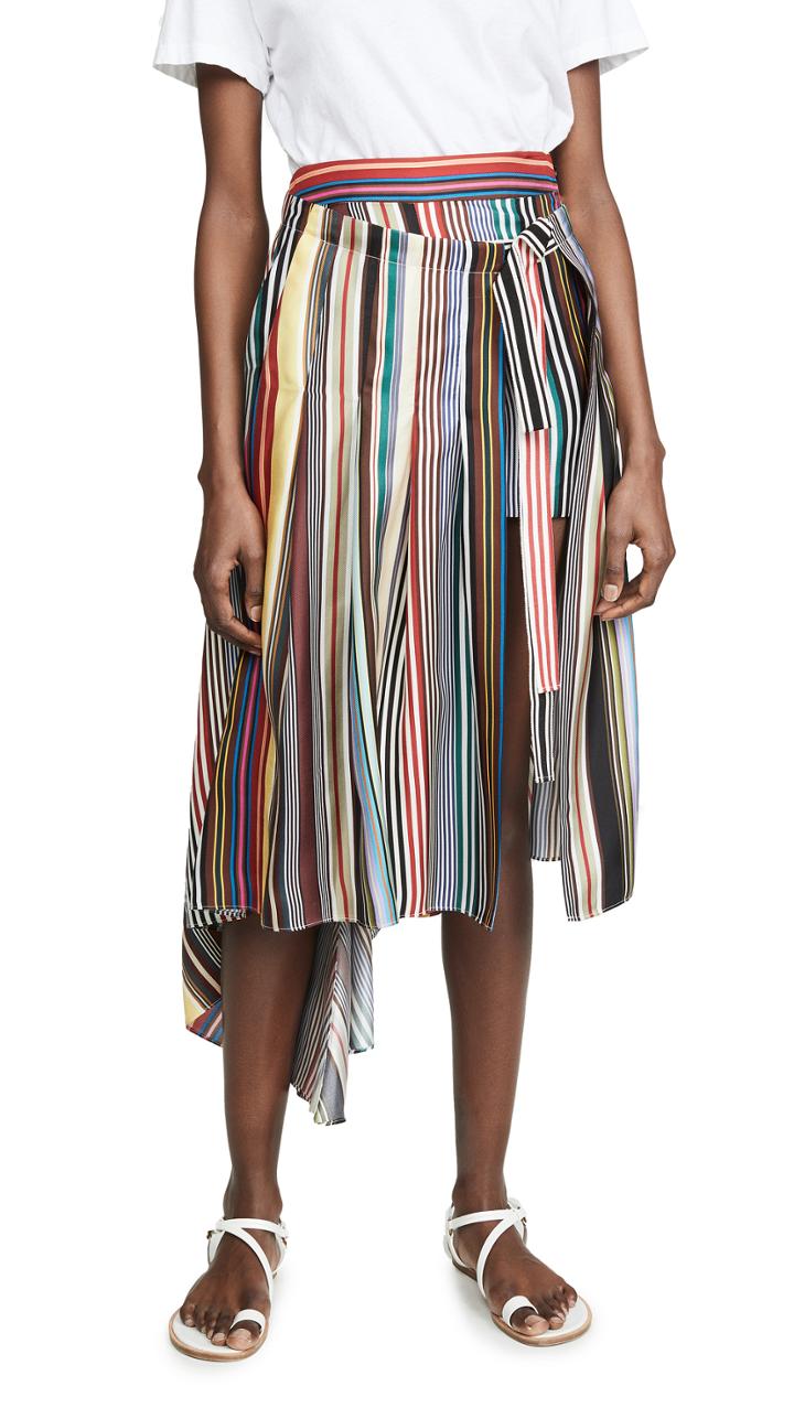 Monse Rainbow Apron Shorts