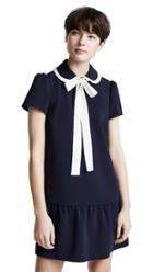 Red Valentino Tie Collared Mini Dress