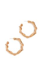 Oscar De La Renta Pave Vine Hoops