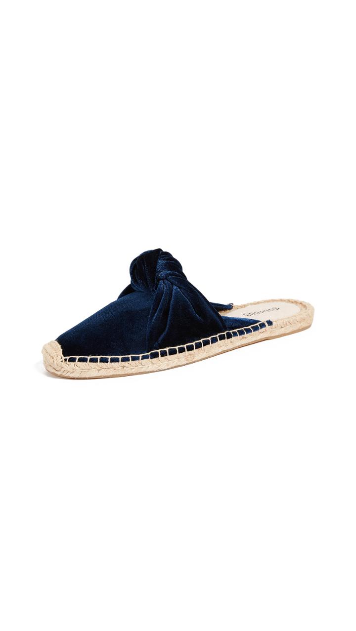 Soludos Knotted Velvet Mules