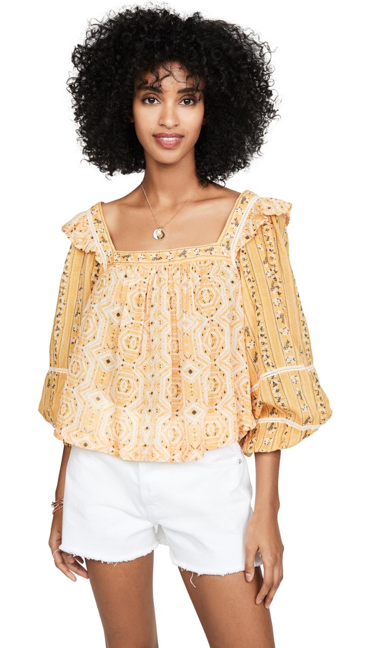 Free People Mostly Meadow Blouse