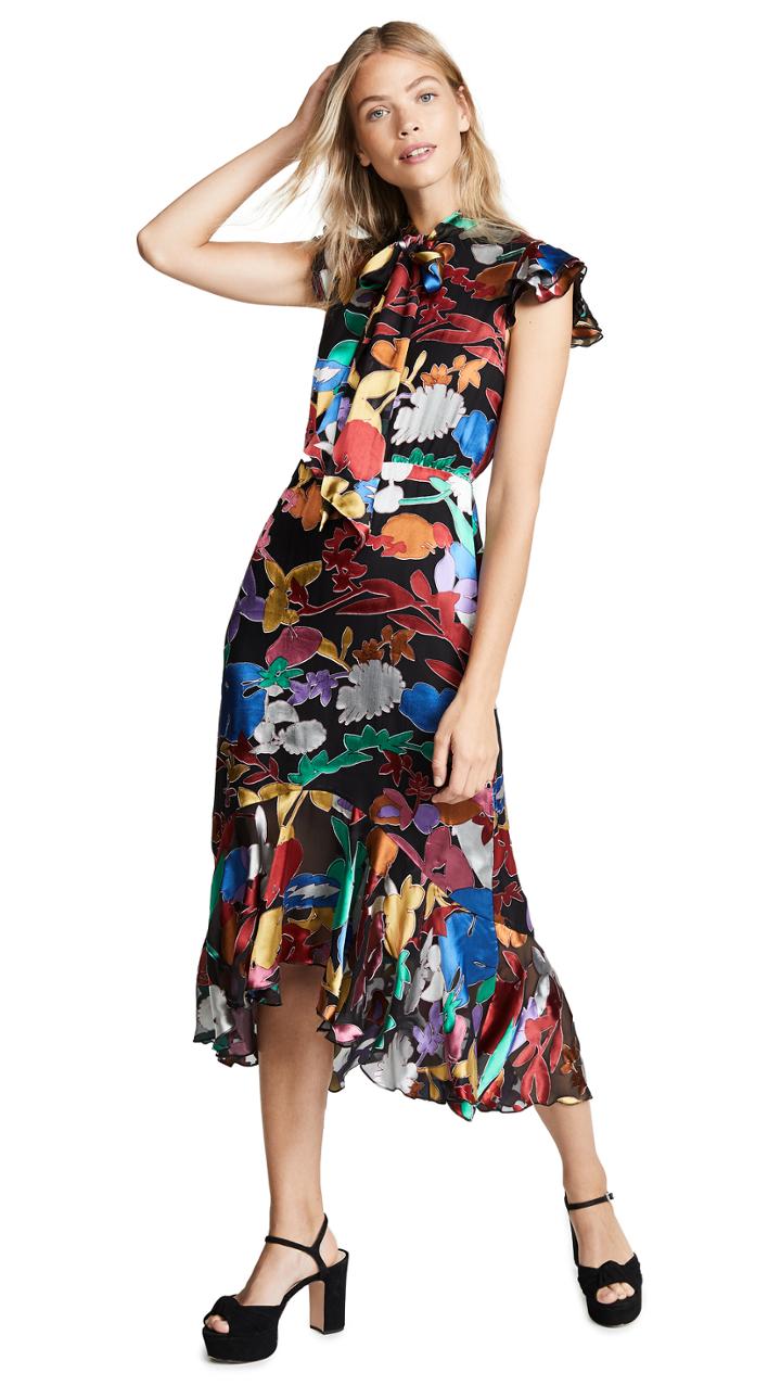 Alice Olivia Greta Midi Dress