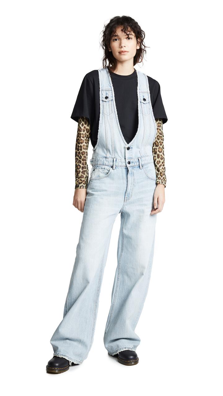 Denim X Alexander Wang Deconstructed Overalls