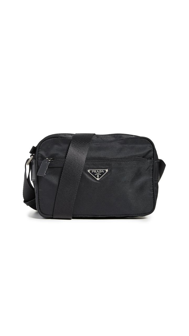 What Goes Around Comes Around Prada Black Nylon Small Shoulder Bag