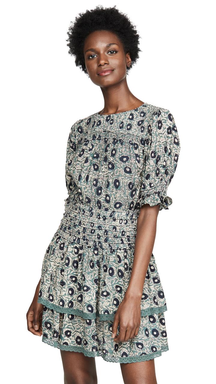 Sea Lucia Smocked Mini Dress