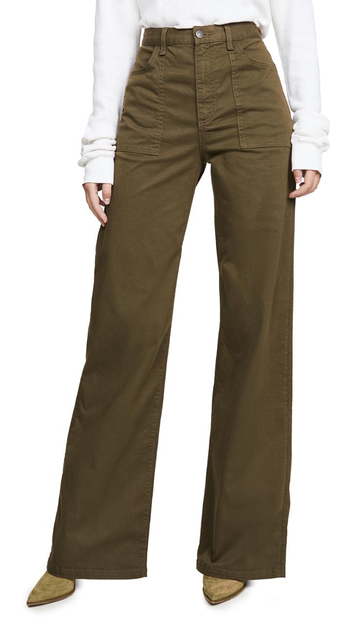 Veronica Beard Jean Crosbie High Rise Wide Leg Pants