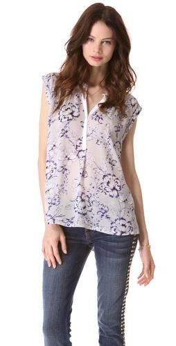 Rebecca Taylor Zen Flower Sleeveless Top