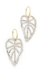 Lizzie Fortunato Crystal Leaf Earrings