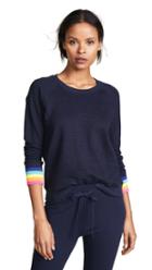 Sundry Raglan Sweatshirt With Multicolor Rib