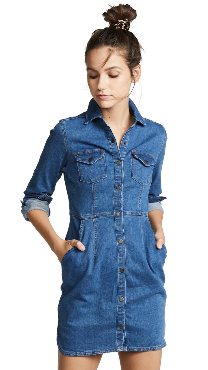Free People Dynomite In Denim Mini Dress
