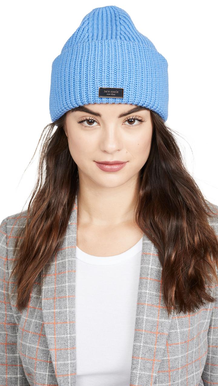 Kate Spade New York Label Beanie
