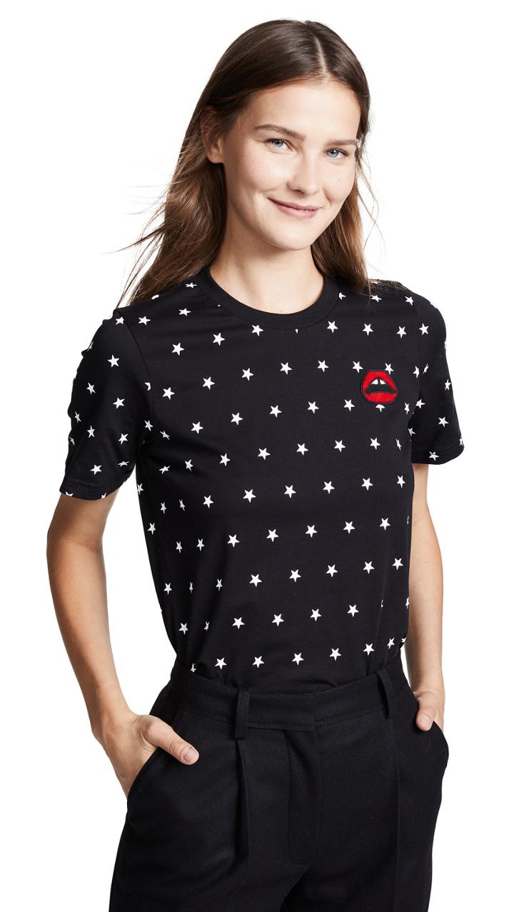 Markus Lupfer Alex Star Velvet Lara Lip Tee