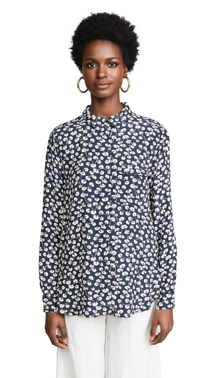 Ganni Roseburg Crepe Blouse