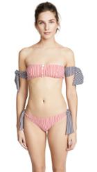 Solid Striped Rachel Maui Shimmer Bikini Top