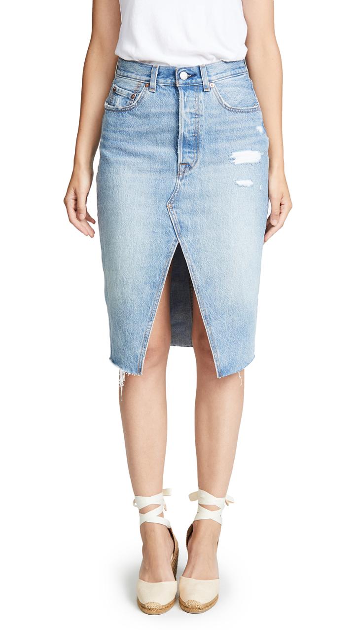Levi S Deconstructed Long Skirt
