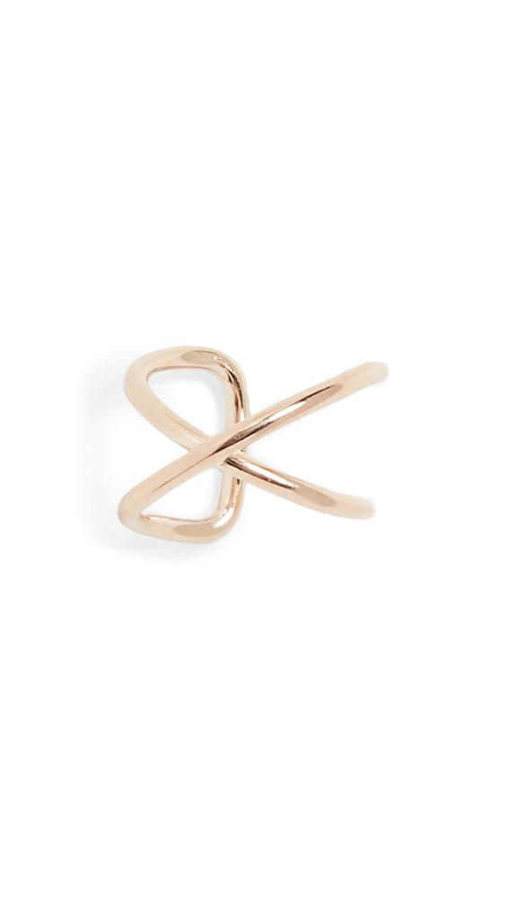 Zoe Chicco 14k Gold Thin X Wire Ear Cuff
