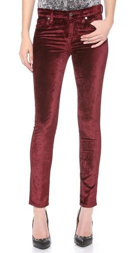 7 For All Mankind Velvet Skinny Pants