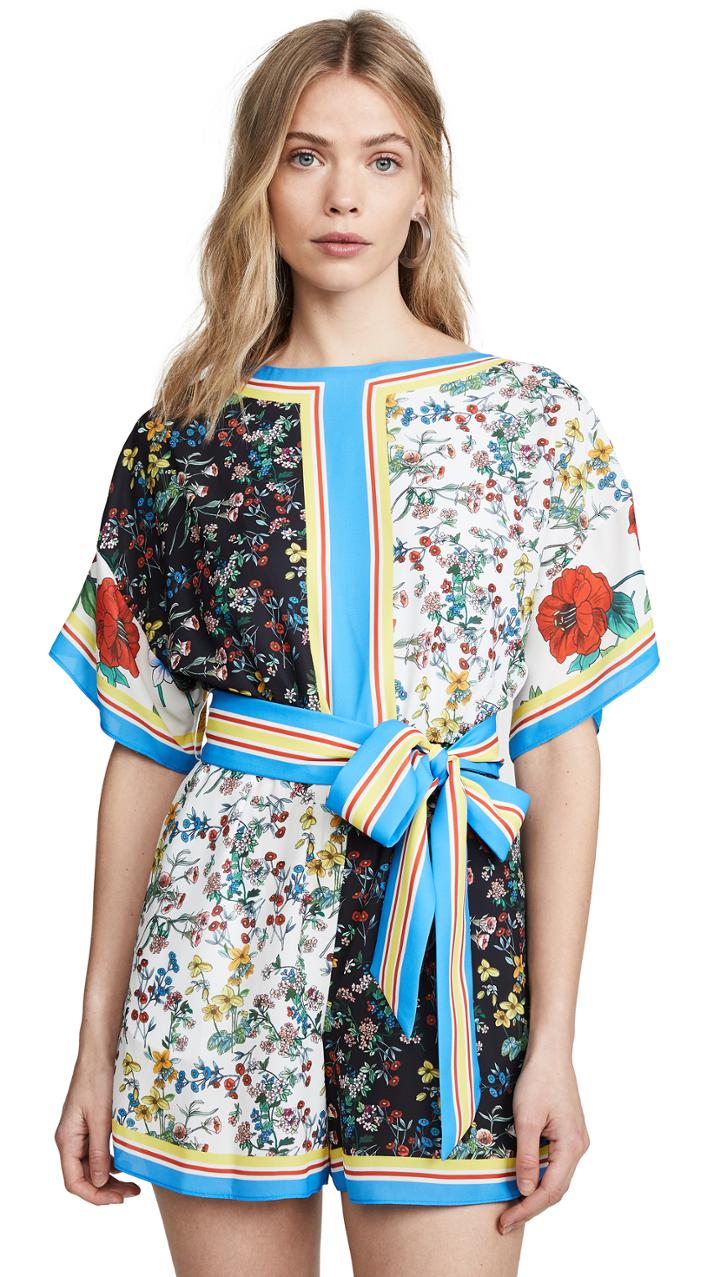 Alice Olivia Bowie Drop Shoulder Romper