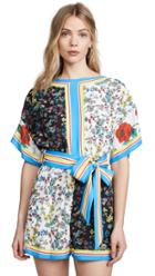 Alice Olivia Bowie Drop Shoulder Romper