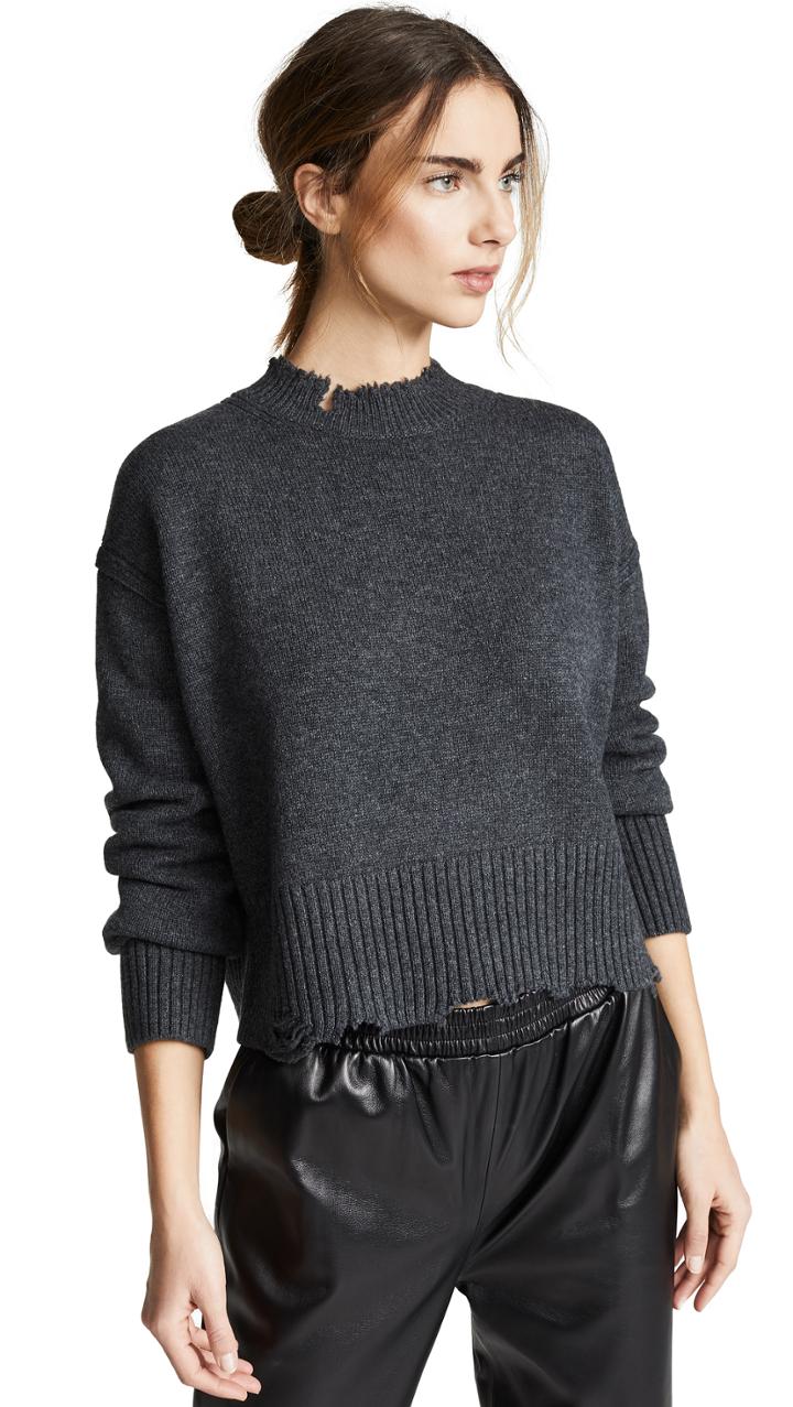 Helmut Lang Distressed Crew Pullover