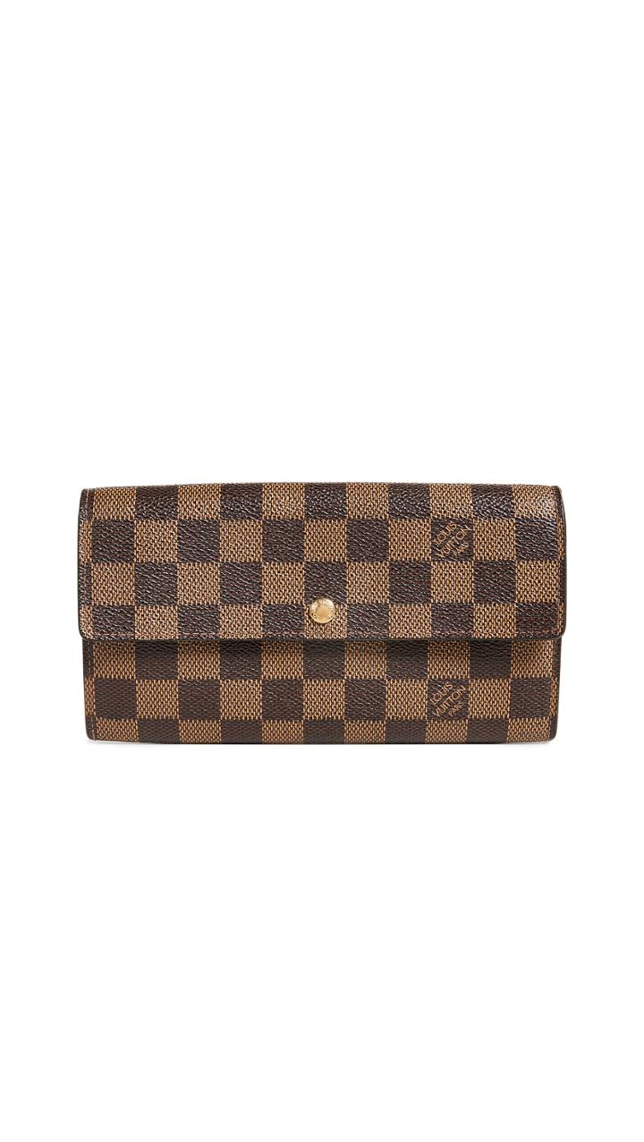 What Goes Around Comes Around Louis Vuitton Damier Ebene Sarah Wallet
