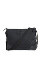 What Goes Around Comes Around Gucci Black Canvas Shoulder Bag