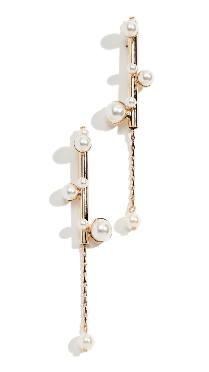 Anton Heunis Bubble Stick Faux Pearl Earrings